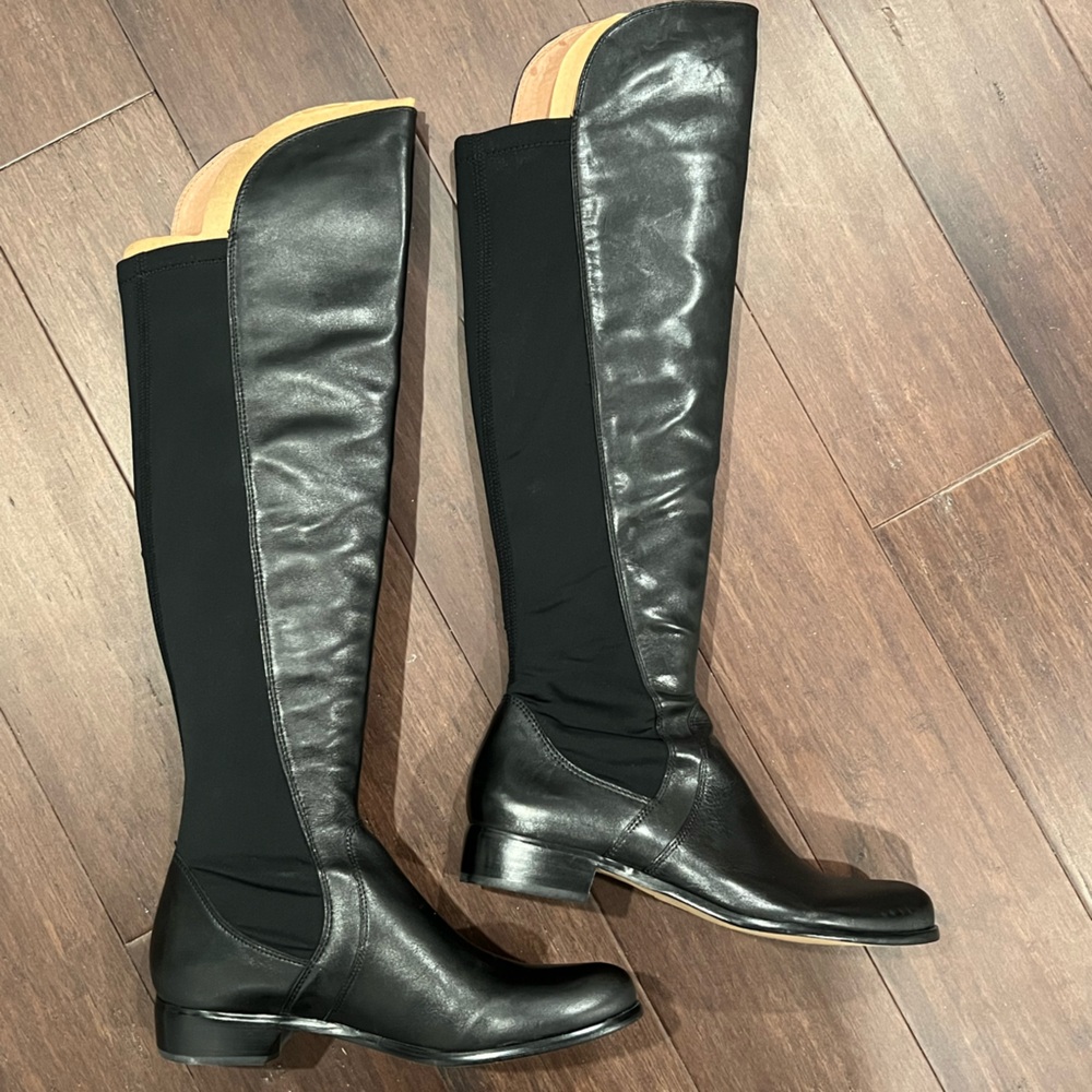 Corso Como - Black Leather Over the Knee Boots - New Size 9M